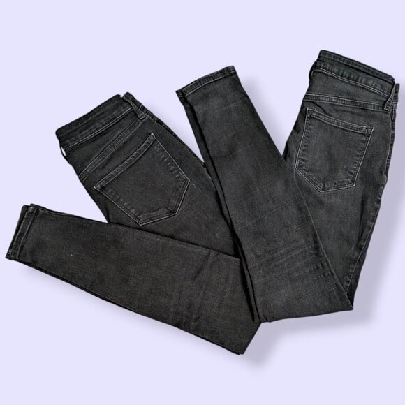 2 Pairs of Old Navy Black Rockstar Super Skinny Jeans (size 4) - Picture 1 of 14